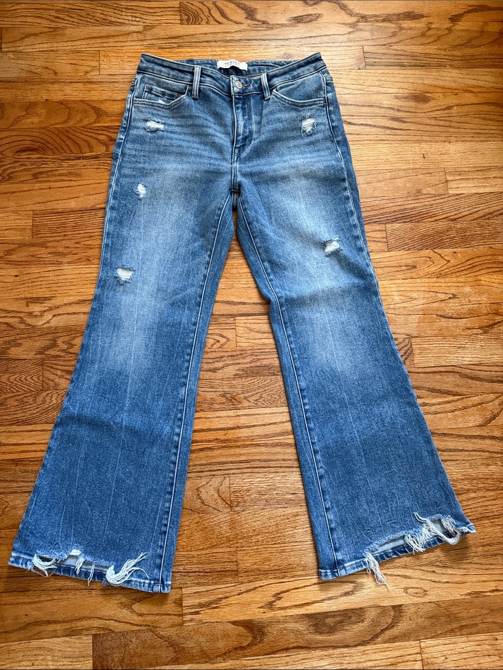 Mid-Rise flare jeans